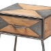 Baxton Studio Laurel Rustic Industrial Antique Grey Finished Metal and Whitewashed Oak Brown Finished Wood 1-Drawer End Table - BSOAM19137-Oak/Grey-ET