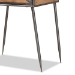 Baxton Studio Laurel Rustic Industrial Antique Grey Finished Metal and Whitewashed Oak Brown Finished Wood 1-Drawer End Table - BSOAM19137-Oak/Grey-ET