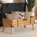 Baxton Studio Amena Rustic Transitional Dark Brown PU Leather Upholstered and Oak Finished Wood Large Storage Ottoman - BSODE03A-5282-Brown-Otto-Large