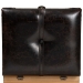 Baxton Studio Amena Rustic Transitional Dark Brown PU Leather Upholstered and Oak Finished Wood Small Storage Ottoman - BSODE03A-5282-Brown-Otto-Small