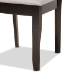 Baxton Studio Verner Modern and Contemporary Grey Fabric Upholstered and Dark Brown Finished Wood 2-Piece Dining Chair Set - BSORH330C-Grey/Dark Brown-DC-2PK