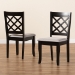 Baxton Studio Verner Modern and Contemporary Grey Fabric Upholstered and Dark Brown Finished Wood 2-Piece Dining Chair Set - BSORH330C-Grey/Dark Brown-DC-2PK