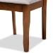 Baxton Studio Mael Modern and Contemporary Grey Fabric Upholstered and Walnut Brown Finished Wood 2-Piece Dining Chair Set - BSORH331C-Grey/Walnut-DC-2PK