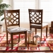 Baxton Studio Mael Modern and Contemporary Grey Fabric Upholstered and Walnut Brown Finished Wood 2-Piece Dining Chair Set - BSORH331C-Grey/Walnut-DC-2PK