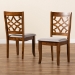 Baxton Studio Mael Modern and Contemporary Grey Fabric Upholstered and Walnut Brown Finished Wood 2-Piece Dining Chair Set - BSORH331C-Grey/Walnut-DC-2PK