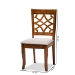 Baxton Studio Mael Modern and Contemporary Grey Fabric Upholstered and Walnut Brown Finished Wood 2-Piece Dining Chair Set - BSORH331C-Grey/Walnut-DC-2PK