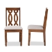Baxton Studio Cherese Modern and Contemporary Grey Fabric Upholstered and Walnut Brown Finished Wood 2-Piece Dining Chair Set - BSORH334C-Grey/Walnut-DC-2PK