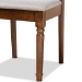 Baxton Studio Cherese Modern and Contemporary Grey Fabric Upholstered and Walnut Brown Finished Wood 2-Piece Dining Chair Set - BSORH334C-Grey/Walnut-DC-2PK