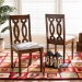 Baxton Studio Cherese Modern and Contemporary Grey Fabric Upholstered and Walnut Brown Finished Wood 2-Piece Dining Chair Set - BSORH334C-Grey/Walnut-DC-2PK