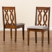 Baxton Studio Cherese Modern and Contemporary Grey Fabric Upholstered and Walnut Brown Finished Wood 2-Piece Dining Chair Set - BSORH334C-Grey/Walnut-DC-2PK