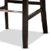 Baxton Studio Daphne Modern and Contemporary Dark Grey Velvet Fabric Upholstered and Dark Brown Finished Wood 2-Piece Bar Stool Set - BSOBBT5409B-Dark Grey/Wenge-BS