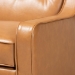 Baxton Studio Daley Modern and Contemporary Tan Faux Leather Upholstered and Walnut Brown Finished Wood Lounge Armchair - BSOBBT8056-Tan PU/Walnut-CC