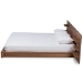 Baxton Studio Elina Modern and Contemporary Walnut Brown Finished Wood King Size Platform Storage Bed with Shelves - BSOMG-0051-Ash Walnut-King