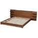 Baxton Studio Elina Modern and Contemporary Walnut Brown Finished Wood King Size Platform Storage Bed with Shelves - BSOMG-0051-Ash Walnut-King