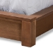 Baxton Studio Elina Modern and Contemporary Walnut Brown Finished Wood King Size Platform Storage Bed with Shelves - BSOMG-0051-Ash Walnut-King