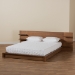 Baxton Studio Elina Modern and Contemporary Walnut Brown Finished Wood King Size Platform Storage Bed with Shelves - BSOMG-0051-Ash Walnut-King