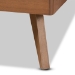 Baxton Studio Aimi Mid-Century Modern Walnut Brown Finished Wood Twin Size Platform Bed - BSOAimi-Ash Walnut-Twin