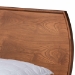 Baxton Studio Aimi Mid-Century Modern Walnut Brown Finished Wood Queen Size Platform Bed - BSOAimi-Ash Walnut-Queen