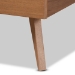 Baxton Studio Aimi Mid-Century Modern Walnut Brown Finished Wood Queen Size Platform Bed - BSOAimi-Ash Walnut-Queen