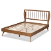 Baxton Studio Emiko Modern and Contemporary Walnut Brown Finished Wood Full Size Platform Bed - BSOEmiko-Ash Walnut-Full