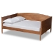 Baxton Studio Veles Mid-Century Modern Ash Walnut Finished Wood Full Size Daybed
