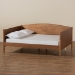 Baxton Studio Veles Mid-Century Modern Ash Walnut Finished Wood Full Size Daybed - BSOMG0016-Walnut-Daybed-Full