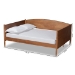 Baxton Studio Veles Mid-Century Modern Ash Walnut Finished Wood Full Size Daybed - BSOMG0016-Walnut-Daybed-Full