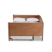 Baxton Studio Veles Mid-Century Modern Ash Walnut Finished Wood Full Size Daybed with Trundle - BSOMG0016-Ash Walnut-Full Daybed with Trundle