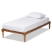 Baxton Studio Iseline Modern and Contemporary Walnut Brown Finished Wood Twin Size Platform Bed Frame