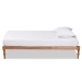 Baxton Studio Iseline Modern and Contemporary Walnut Brown Finished Wood Twin Size Platform Bed Frame - BSOMG0001-Ash Walnut-Twin
