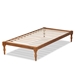 Baxton Studio Iseline Modern and Contemporary Walnut Brown Finished Wood Twin Size Platform Bed Frame - BSOMG0001-Ash Walnut-Twin