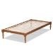 Baxton Studio Iseline Modern and Contemporary Walnut Brown Finished Wood Twin Size Platform Bed Frame - BSOMG0001-Ash Walnut-Twin