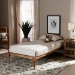 Baxton Studio Iseline Modern and Contemporary Walnut Brown Finished Wood Twin Size Platform Bed Frame - BSOMG0001-Ash Walnut-Twin