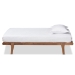 Baxton Studio Kaia Mid-Century Modern Walnut Brown Finished Wood Twin Size Platform Bed Frame - BSOMG0002-Ash Walnut-Twin