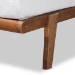 Baxton Studio Kaia Mid-Century Modern Walnut Brown Finished Wood Twin Size Platform Bed Frame - BSOMG0002-Ash Walnut-Twin