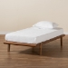 Baxton Studio Kaia Mid-Century Modern Walnut Brown Finished Wood Twin Size Platform Bed Frame - BSOMG0002-Ash Walnut-Twin