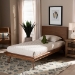 Baxton Studio Karine Mid-Century Modern Walnut Brown Finished Wood Twin Size Platform Bed - BSOMG0004-Ash Walnut-Twin