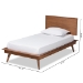 Baxton Studio Karine Mid-Century Modern Walnut Brown Finished Wood Twin Size Platform Bed - BSOMG0004-Ash Walnut-Twin