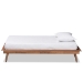 Baxton Studio Karine Mid-Century Modern Walnut Brown Finished Wood Twin Size Platform Bed Frame - BSOMG0004-Ash Walnut-Twin-Frame