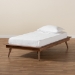 Baxton Studio Karine Mid-Century Modern Walnut Brown Finished Wood Twin Size Platform Bed Frame - BSOMG0004-Ash Walnut-Twin-Frame