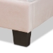 Baxton Studio Caprice Modern and Contemporary Glam Light Pink Velvet Fabric Upholstered Queen Size Panel Bed - BSOCF9210B-Light Pink Velvet-Queen