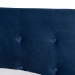 Baxton Studio Caprice Modern and Contemporary Glam Navy Blue Velvet Fabric Upholstered Twin Size Panel Bed - BSOCF9210B-Navy Blue Velvet-Twin