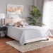 Baxton Studio Benjen Modern and Contemporary Glam Light Pink Velvet Fabric Upholstered Queen Size Panel Bed - BSOCF9210C-Light Pink Velvet-Queen