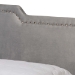 Baxton Studio Benjen Modern and Contemporary Glam Grey Velvet Fabric Upholstered Queen Size Panel Bed - BSOCF9210C-Grey Velvet-Queen