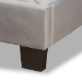 Baxton Studio Benjen Modern and Contemporary Glam Grey Velvet Fabric Upholstered Queen Size Panel Bed - BSOCF9210C-Grey Velvet-Queen