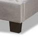 Baxton Studio Benjen Modern and Contemporary Glam Grey Velvet Fabric Upholstered Full Size Panel Bed - BSOCF9210C-Grey Velvet-Full