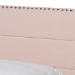 Baxton Studio Tamira Modern and Contemporary Glam Light Pink Velvet Fabric Upholstered Full Size Panel Bed - BSOCF9210E-Light Pink Velvet-Full