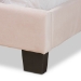 Baxton Studio Tamira Modern and Contemporary Glam Light Pink Velvet Fabric Upholstered Full Size Panel Bed - BSOCF9210E-Light Pink Velvet-Full