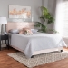 Baxton Studio Tamira Modern and Contemporary Glam Light Pink Velvet Fabric Upholstered Full Size Panel Bed - BSOCF9210E-Light Pink Velvet-Full