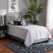Baxton Studio Tamira Modern and Contemporary Glam Grey Velvet Fabric Upholstered Twin Size Panel Bed - BSOCF9210E-Grey Velvet-Twin